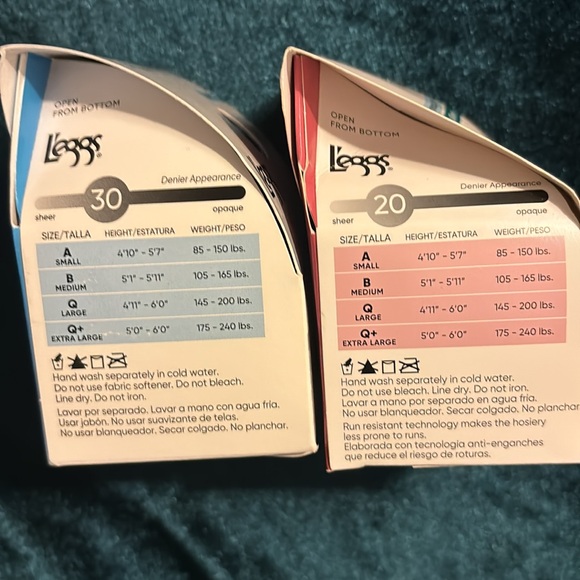 L’eggs Silken Mist Beautiful Sheer Tights 2 Pair - Nude & Black Size B NWT - Picture 7 of 10